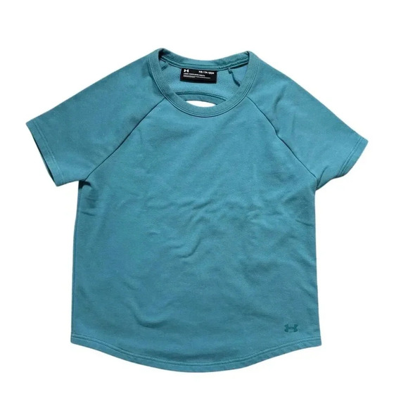 Under Armour Women's XS Blue Loose Fit Short Sleeve T-Shirt - Picture 1 of 8